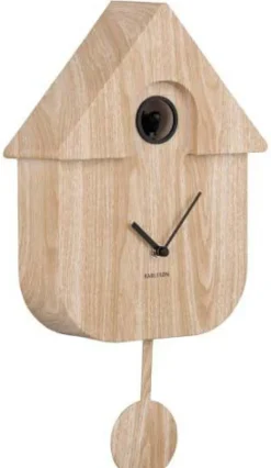Horloge murale moderne Cuckoo (Bois clair )