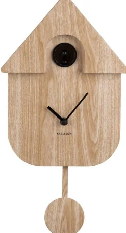 Horloge murale moderne Cuckoo (Bois clair )