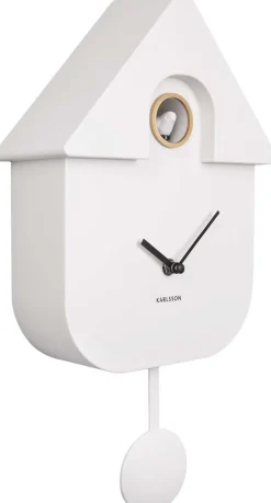 Horloge murale moderne Cuckoo (Blanc)