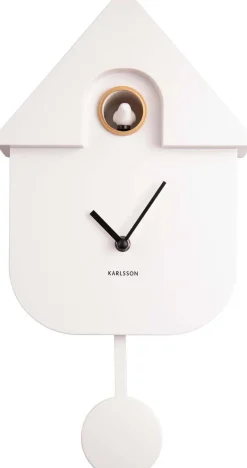 Horloge murale moderne Cuckoo (Blanc)