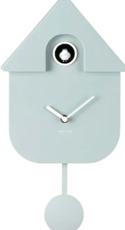 Horloge murale moderne Cuckoo (Bleu clair )