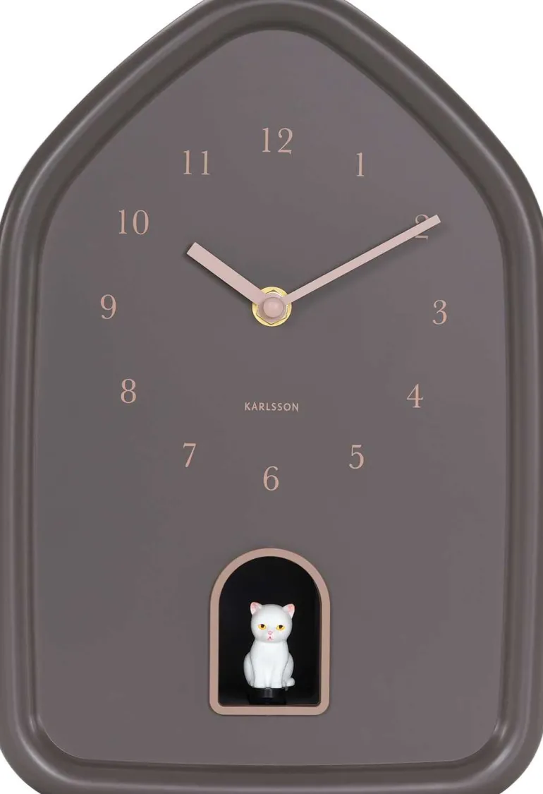 Horloge murale Modern Kitty (Marron)