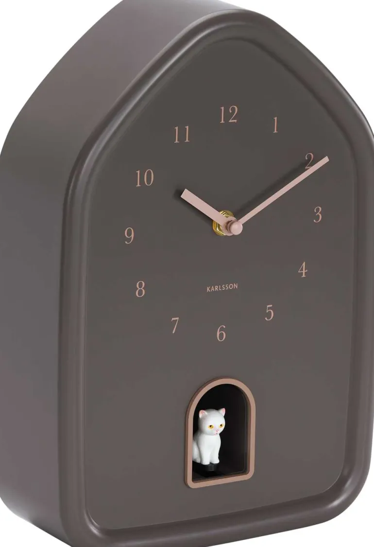 Horloge murale Modern Kitty (Marron)