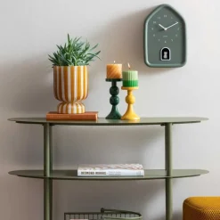 Horloge murale Modern Kitty (Vert jungle)