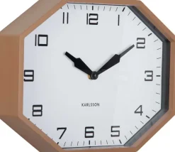Horloge murale octogonale en résine Factory (Marron)