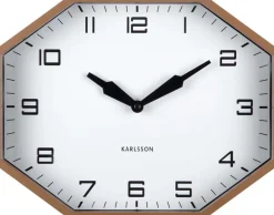 Horloge murale octogonale en résine Factory (Marron)