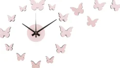 Horloge murale pastel DIY Butterfly (Rose pâle)