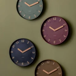 Horloge murale polypropylène Amena (Noir)