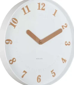 Horloge murale polypropylène Amena (Blanc)