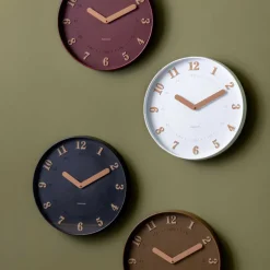 Horloge murale polypropylène Amena (Blanc)