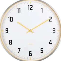 Horloge murale ronde 40 cm Sporty (Jaune)