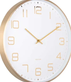 Horloge murale ronde Elegance Glow (Blanc)