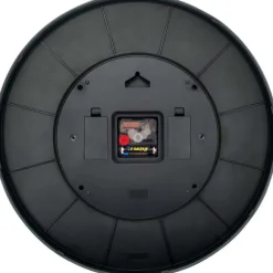 Horloge murale ronde Open Gear (Gris souris et orange)