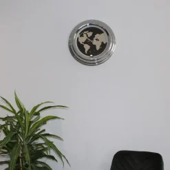 Horloge néon mappemonde 30 cm