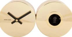 Horloge à poser en métal Duo Cuckoo (Doré)