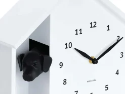 Horloge à poser Peeking Doggy (Blanc)