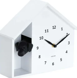 Horloge à poser Peeking Doggy (Blanc)