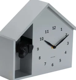 Horloge à poser Peeking Doggy (Gris souris)