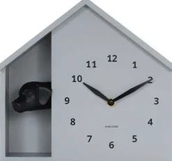 Horloge à poser Peeking Doggy (Gris souris)