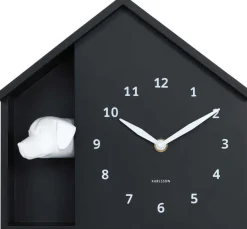 Horloge à poser Peeking Doggy (Noir)