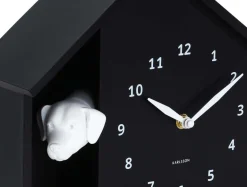 Horloge à poser Peeking Doggy (Noir)