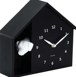 Horloge à poser Peeking Doggy (Noir)