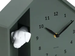 Horloge à poser Peeking Doggy (Vert jungle)