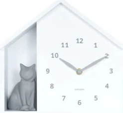 Horloge à poser Siting cat (Blanc)