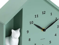 Horloge à poser Siting cat (Jade)
