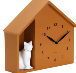 Horloge à poser Siting cat (Jaune ocre)