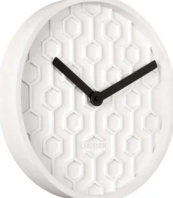 Horloge ronde en béton Honey 31 cm (Blanc)