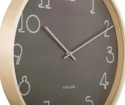 Horloge ronde en MDF Sencillo 40 cm (Gris foncé)