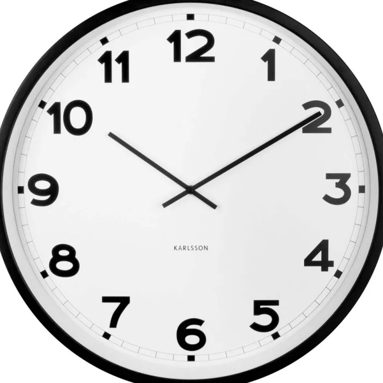 Horloge ronde en métal New classic 60 cm (Noir et blanc)