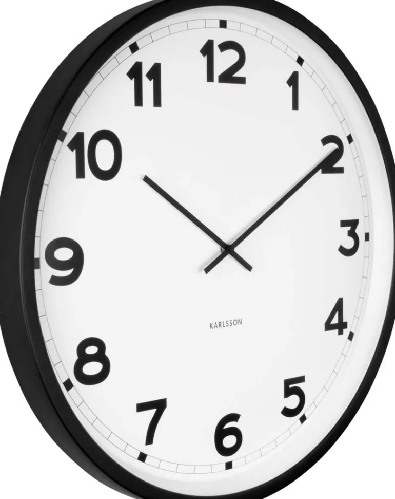Horloge ronde en métal New classic 60 cm (Noir et blanc)