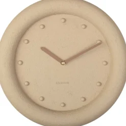 Horloge ronde en résine Petra 30 cm (Marron sable)