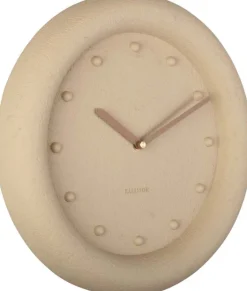 Horloge ronde en résine Petra 30 cm (Marron sable)