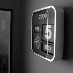 Horloge vintage Big Flip 43 cm (Argent)