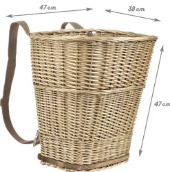 Hotte en osier avec sangles