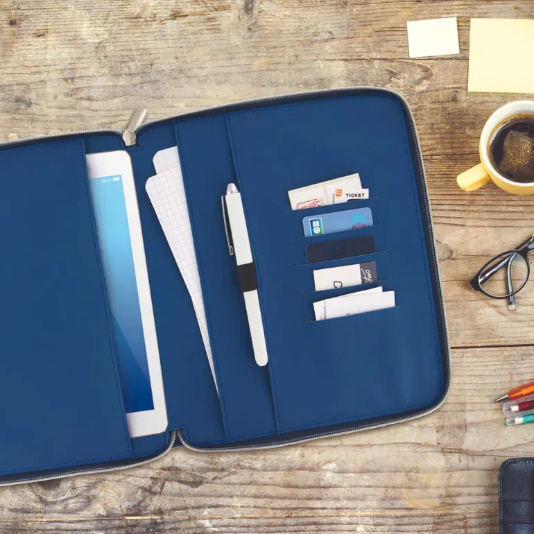 Housse avec organisateur pour tablette Papa en or (Noir)