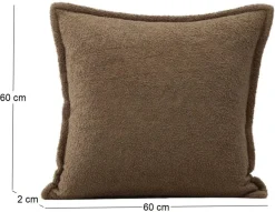 Housse de coussin 60x60 cm Tuva (Marron)