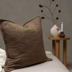 Housse de coussin 60x60 cm Tuva (Marron)