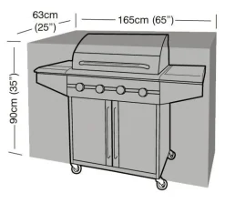 Housse de protection barbecue rectangulaire (165 cm de long)