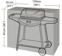 Housse de protection barbecue rectangulaire (124 cm de long)