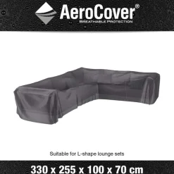 Housse de protection respirante pour ensemble de mobilier extérieur (Pour ensemble mobilier angle droit 330x255x100xH70 cm)