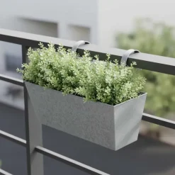Jardinière balcon en zinc à suspendre (Gris)