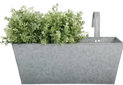Jardinière balcon en zinc à suspendre (Gris)
