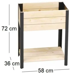 Jardinière en bois et métal Modern (Surélevé)