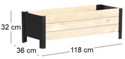 Jardinière en bois et métal Modern (Bas)