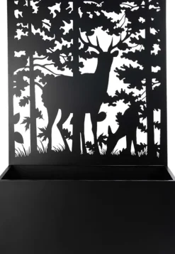 Jardinière en fer avec treillis (Motif cerf)