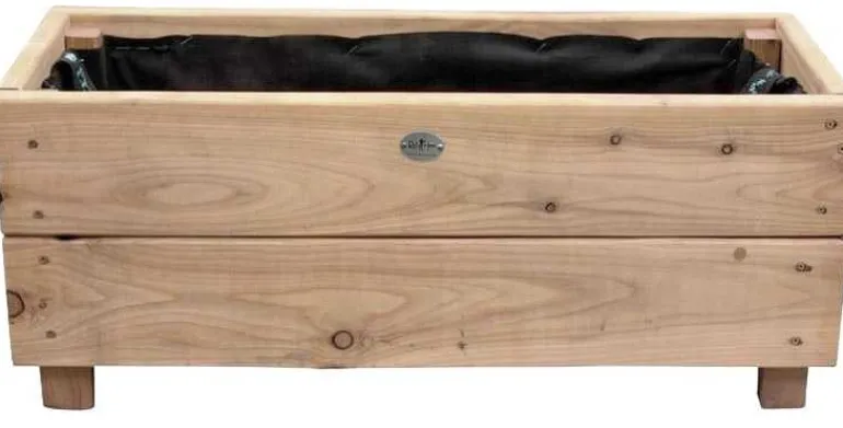 Jardinière en mélèze Moline 60 x 22 x 20 cm (Naturel)